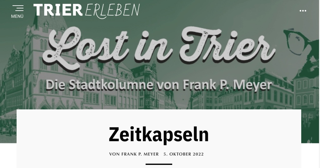 Bild: "Lost in Trier" - die Stadtkolumne von Frank F. Mayer