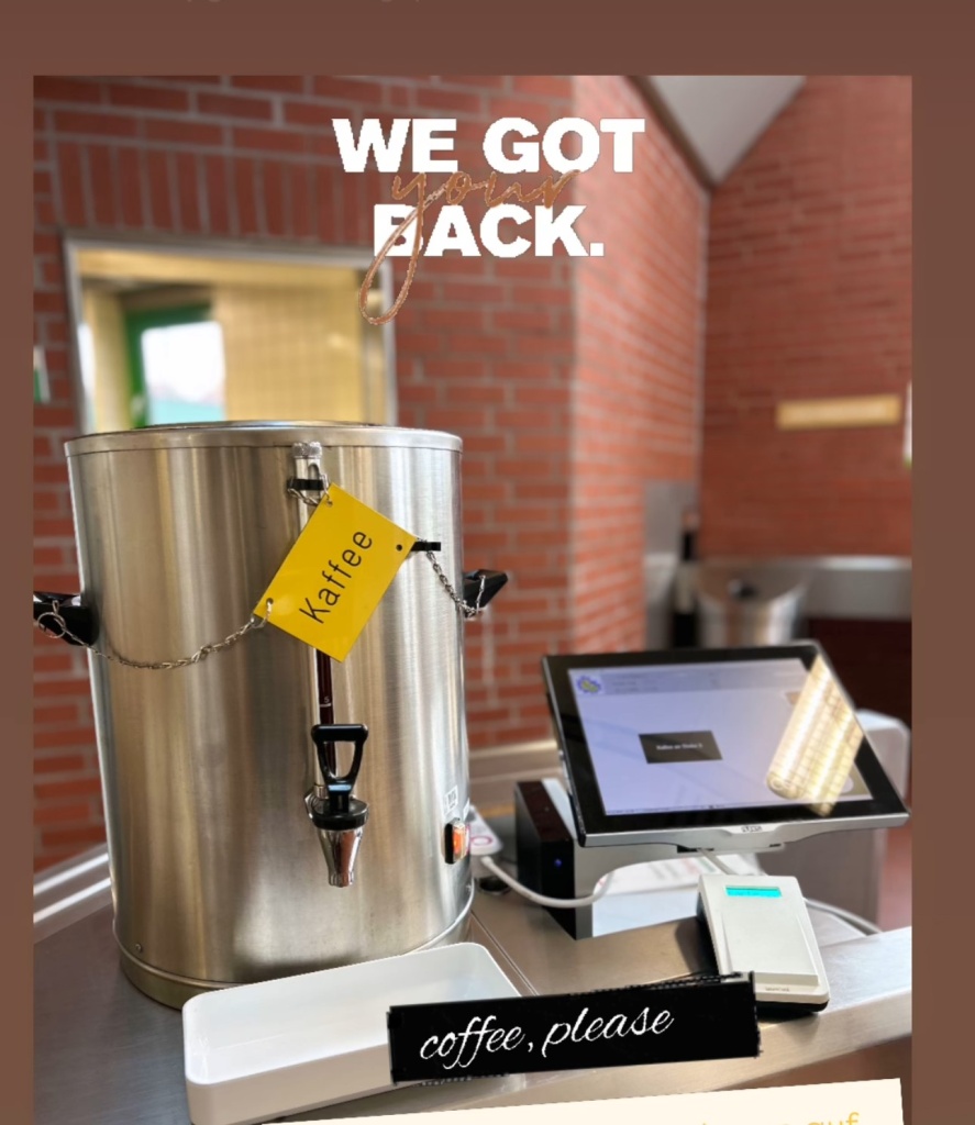 Bild: Kaffeestation in der Mensa Tarforst